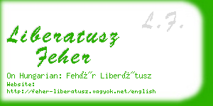 liberatusz feher business card